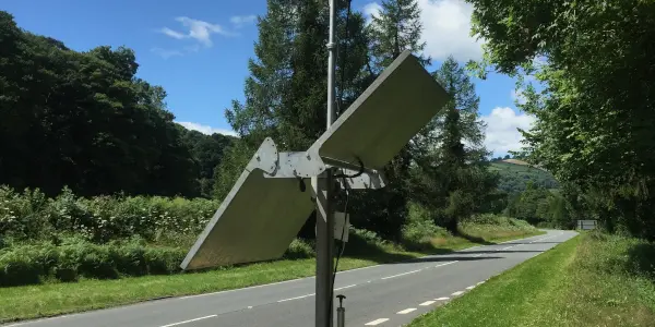 Solar IP tower on road networks.