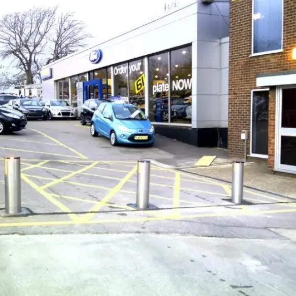 bollards at commercial premise car park